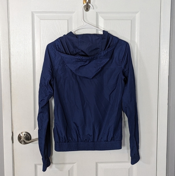 Like-New Zine Blue Full Zip Hooded Windbreaker Jacket Size Small - Picture 3 of 6
